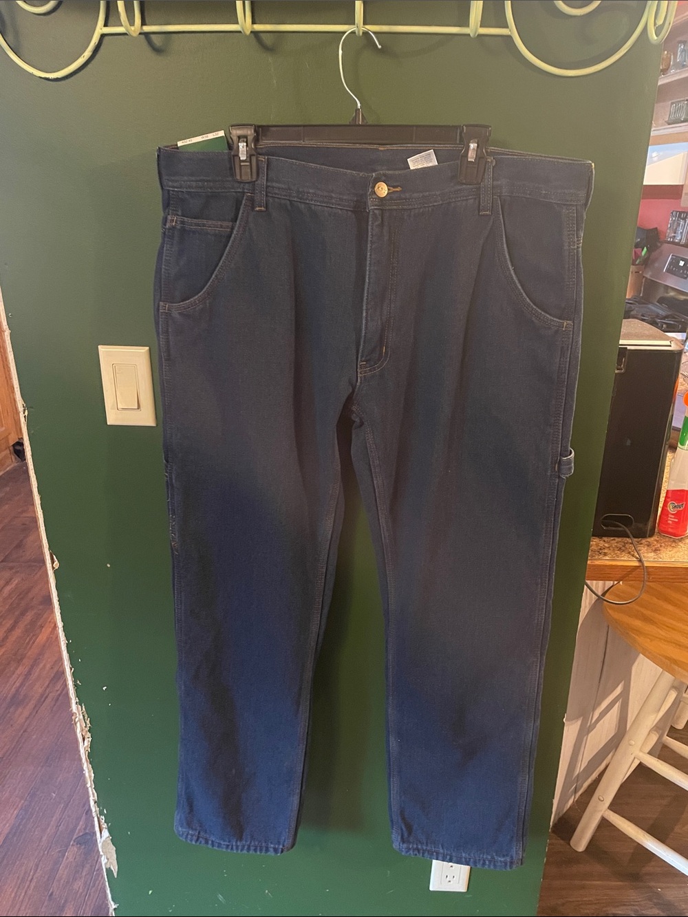 Key Men's Dark Blue Work Ware Jeans Carpenter Jeans Size 38x32 New With Tags